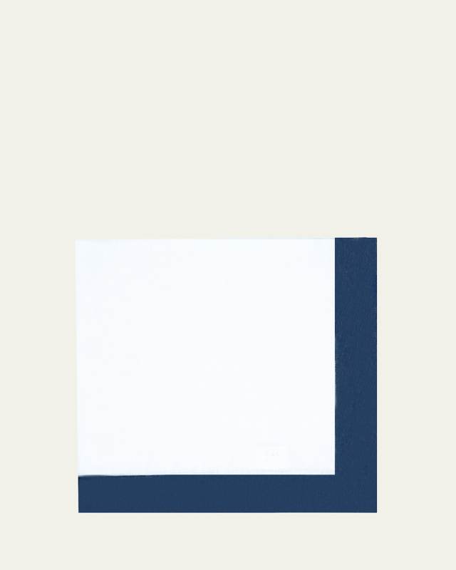 Navy Shimmer Border Napkin